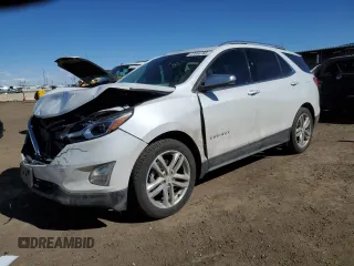2018 Chevrolet Equinox Premier with VIN 2GNAXNEX2J6153904, listed as a Copart auction lot 47056765 with 86,968 mi miles and Salvage Title. Bid and sale history available at DreamBid. Image 1.