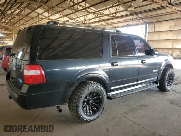 2007 Ford Expedition EL Limited with VIN 1FMFK19527LA45910, listed as a Copart auction lot 83823304 with 186,380 mi miles and Salvage Title. Bid and sale history available at carsss.com. Image 3.
