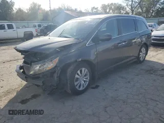 2017 Honda Odyssey EX-L with VIN 5FNRL5H62HB004925, listed as a Copart auction lot 79436614 with 145,331 mi miles and Salvage Title. Bid and sale history available at DreamBid. Image 1.