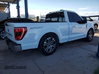 2022 Ford F-150 XL with VIN 1FTMF1C5XNKD23707, listed as a Copart auction lot 70062144 with 58,649 mi miles and Salvage title. Bid and sale history available at DreamBid. Image 3.