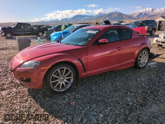2004 Mazda RX-8 with VIN JM1FE173040121702, listed as a Copart auction lot 87037064 with 51,964 mi miles and Salvage Title. Bid and sale history available at carsss.com. Image 1.