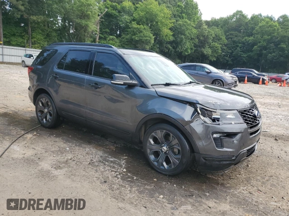 2018 Ford Explorer Sport z VIN 1FM5K8GT6JGA51523, wystawiony jako Copart lot #59205555 z przebiegiem 169 601 mil mil oraz Szkoda całkowita • Salvage title. Historia ofert i sprzedaży dostępna na DreamBid. Obrazek 4.