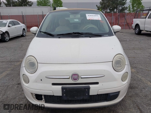 2012 FIAT 500 Pop with VIN 3C3CFFDR7CT120509, listed as a IAAI auction lot 42042059 with 116,805 mi miles. Bid and sale history available at carsss.com. Image 6.