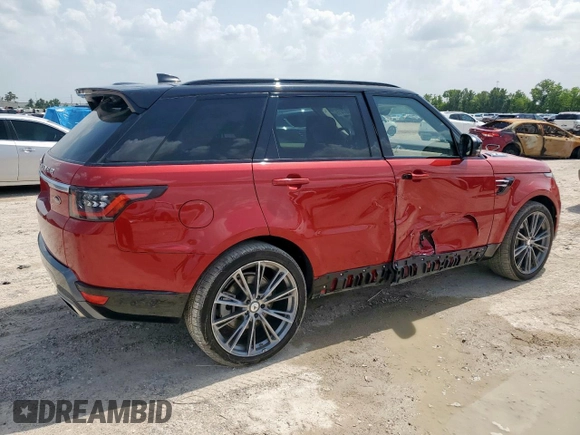 2018 Land Rover Range Rover Sport HSE with VIN SALWR2RV7JA189373, listed as a Copart auction lot 62387415 with 44,247 mi miles and Salvage title. Bid and sale history available at DreamBid. Image 3.