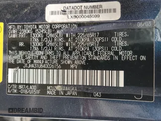 2004 Lexus RX 330 with VIN JTJHA31U840026156, listed as a Copart auction lot 51507235 with 93,294 mi miles and Salvage Title. Bid and sale history available at carsss.com. Image 14.