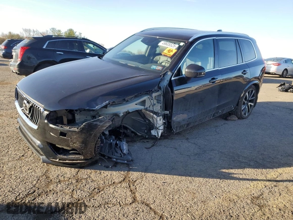 2021 Volvo XC90 Momentum with VIN YV4A221K4M1743218, listed as a Copart auction lot 49605525 with 47,672 mi miles and Salvage Title. Bid and sale history available at carsss.com. Image 1.