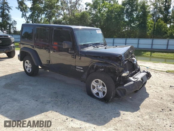 2018 Jeep Wrangler Unlimited Sport with VIN 1C4BJWDG5JL822969, listed as a Copart auction lot 61240135 with 80,276 mi miles and Salvage title. Bid and sale history available at DreamBid. Image 4.