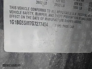 2016 Chevrolet Cruze Premier with VIN 1G1BG5SM7G7277434, listed as a IAAI auction lot 39967415 with 58,082 mi miles. Bid and sale history available at carsss.com. Image 9.