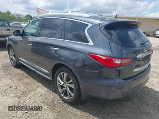 2013 Infiniti JX35 with VIN 5N1AL0MM7DC338388, listed as a IAAI auction lot 42122454 with 184,715 mi miles. Bid and sale history available at carsss.com. Image 3.