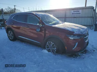 2022 Buick Envision Preferred with VIN LRBAZLR4XND164615, listed as a Copart auction lot 42204715 with 15,832 mi miles and Salvage Title. Bid and sale history available at carsss.com. Image 4.