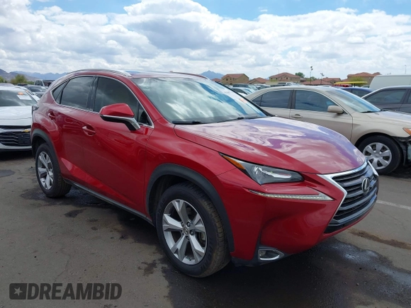2017 Lexus NX 200t with VIN JTJYARBZ8H2057592, listed as a IAAI auction lot 42207734 with 55,005 mi miles and . Bid and sale history available at DreamBid. Image 1.