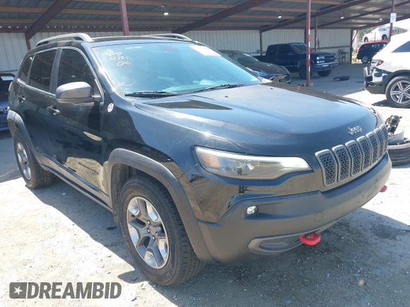 2019 Jeep Cherokee Trailhawk Elite with VIN 1C4PJMBX0KD198328, listed as a IAAI auction lot 42085194 with 76,312 mi miles and . Bid and sale history available at DreamBid. Image 1.