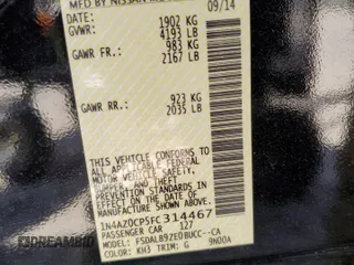 2015 Nissan LEAF SV with VIN 1N4AZ0CP5FC314467, listed as a Copart auction lot 50757135 with 31,995 mi miles and Salvage Title. Bid and sale history available at carsss.com. Image 13.