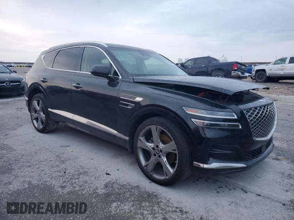 2021 Genesis GV80 with VIN KMUHBDSB9MU071244, listed as a Copart auction lot 88469095 with 85,355 mi miles and Salvage title. Bid and sale history available at DreamBid. Image 4.