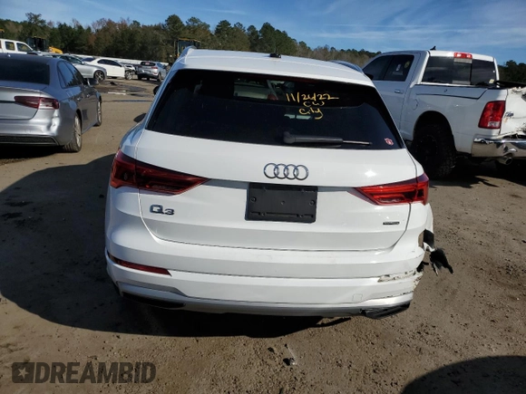 2019 Audi Q3 Premium with VIN WA1AECF32K1078862, listed as a Copart auction lot 69554892 with 38,022 mi miles. Bid and sale history available at carsss.com. Image 6.