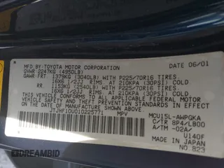 2001 Lexus RX 300 z VIN JTJHF10U010225771, wystawiony jako IAAI lot #42150312 z przebiegiem 248 662 mil mil oraz . Historia ofert i sprzedaży dostępna na DreamBid. Obrazek 9.