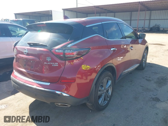 2019 Nissan Murano S with VIN 5N1AZ2MS9KN153687, listed as a IAAI auction lot 41380549 with 37,963 mi miles. Bid and sale history available at carsss.com. Image 4.