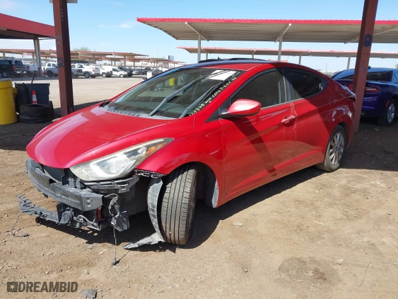 2015 Hyundai Elantra Limited with VIN KMHDH4AEXFU421328, listed as a IAAI auction lot 41777321 with 147,230 mi miles. Bid and sale history available at carsss.com. Image 18.