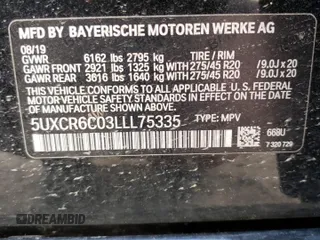 2020 BMW X5 xDrive40i with VIN 5UXCR6C03LLL75335, listed as a Copart auction lot 48447093 with 48,627 mi miles. Bid and sale history available at carsss.com. Image 13.