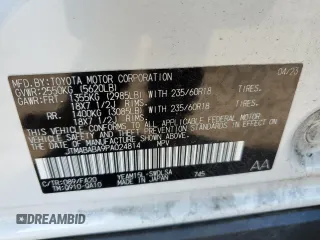 2023 Toyota bZ4X XLE with VIN JTMABABA9PA024814, listed as a Copart auction lot 48112065 with 13,588 mi miles and Salvage Title. Bid and sale history available at DreamBid. Image 12.
