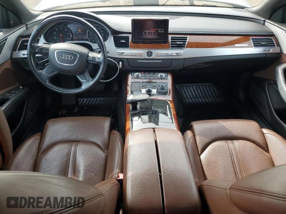 2011 Audi A8 with VIN WAUAVAFD9BN001074, listed as a Copart auction lot 51672175 with 130,823 mi miles and Non repairable. Bid and sale history available at DreamBid. Image 8.