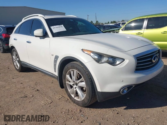 2016 Infiniti QX70 with VIN JN8CS1MU5GM670094, listed as a IAAI auction lot 41769838 with 87,227 mi miles and . Bid and sale history available at DreamBid. Image 1.