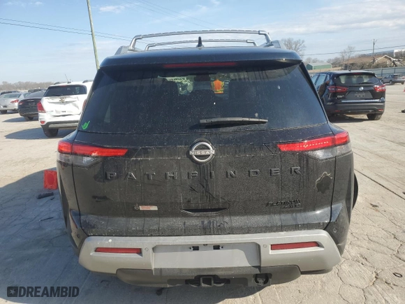 2023 Nissan Pathfinder Platinum with VIN 5N1DR3DKXPC243498, listed as a Copart auction lot 47445545 with 23,855 mi miles and Salvage Title. Bid and sale history available at carsss.com. Image 6.