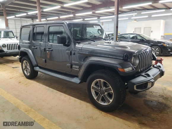 2018 Jeep Wrangler Unlimited Sahara with VIN 1C4HJXEN2JW211969, listed as a Copart auction lot 48897755 with 47,658 mi miles and Salvage Title. Bid and sale history available at carsss.com. Image 4.