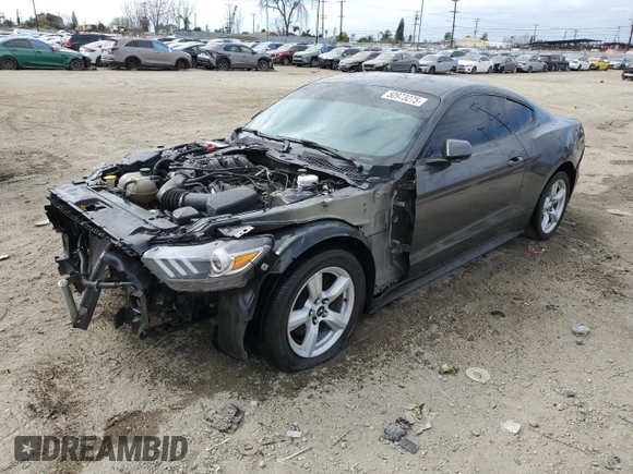 2017 Ford Mustang V6 with VIN 1FA6P8AM6H5287032, listed as a Copart auction lot 50973275 with 98,477 mi miles and Salvage Title. Bid and sale history available at carsss.com. Image 1.