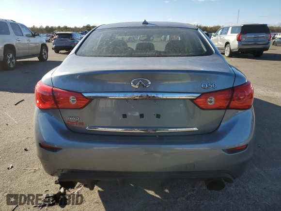 2017 Infiniti Q50 3.0t Signature Edition with VIN JN1EV7ARXHM834121, listed as a Copart auction lot 88704485 with 90,569 mi miles and Clean Title. Bid and sale history available at carsss.com. Image 6.