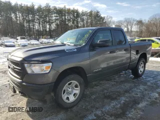 2019 Ram 1500 Tradesman z VIN 1C6SRFCT9KN601847, wystawiony jako Copart lot #43017365 z przebiegiem 107 667 mil mil oraz Szkoda całkowita • Salvage title. Historia ofert i sprzedaży dostępna na DreamBid. Obrazek 1.