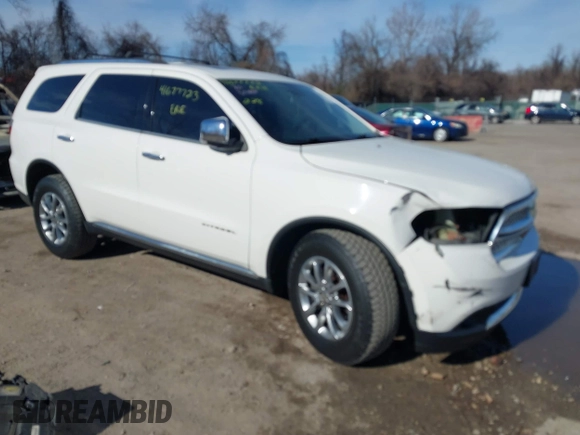 2011 Dodge Durango Citadel with VIN 1D4RE5GG8BC734009, listed as a IAAI auction lot 41677723 with 209,924 mi miles. Bid and sale history available at carsss.com. Image 1.
