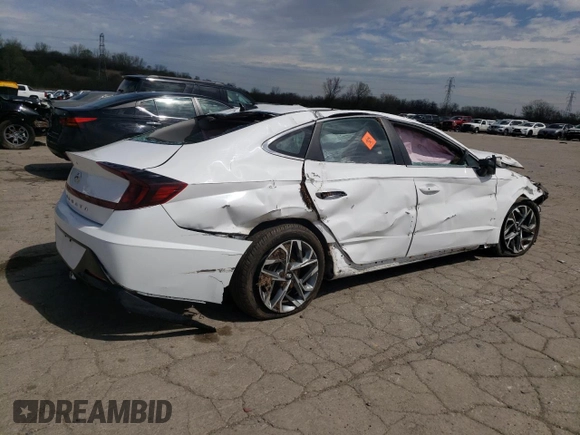 2023 Hyundai Sonata SEL with VIN KMHL64JA3PA255056, listed as a Copart auction lot 53910085 with Not Provided miles and Non Repairable. Bid and sale history available at DreamBid. Image 3.