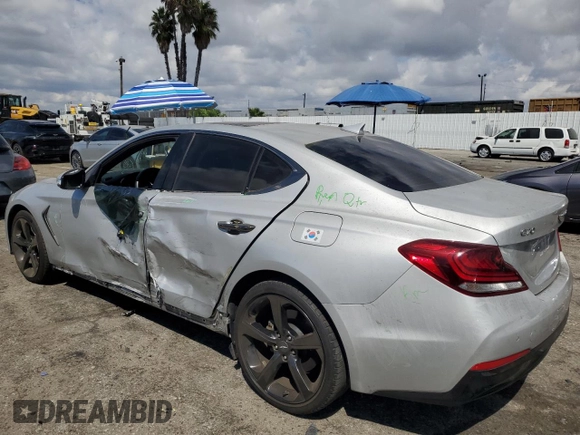 2019 Genesis G70 2.0T Advanced with VIN KMTG44LA9KU027242, listed as a Copart auction lot 71632864 with 72,288 mi miles and Salvage Title. Bid and sale history available at carsss.com. Image 2.
