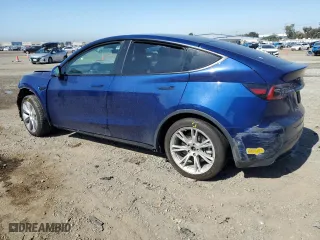 2021 Tesla Model Y Long Range with VIN 5YJYGAEE3MF231751, listed as a Copart auction lot 46415105 with 78,172 mi miles and Salvage Title. Bid and sale history available at carsss.com. Image 2.