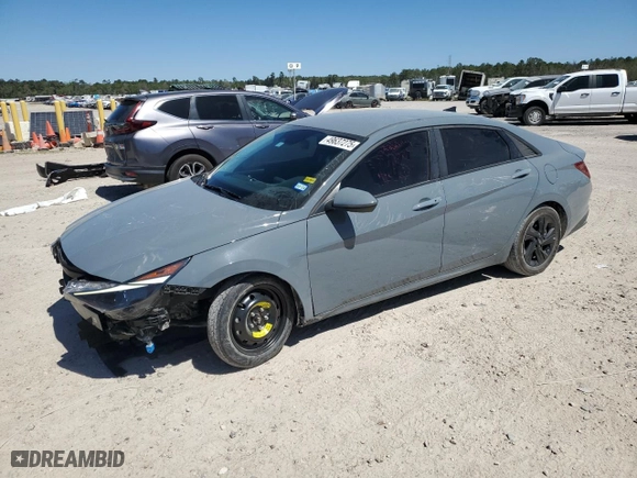 2021 Hyundai Elantra SEL with VIN KMHLM4AG3MU164308, listed as a Copart auction lot 49637275 with 21,908 mi miles and Salvage Title. Bid and sale history available at carsss.com. Image 1.