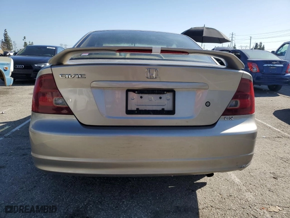 2003 Honda Civic EX with VIN 1HGEM22963L011414, listed as a Copart auction lot 48778535 with 173,078 mi miles and Salvage Title. Bid and sale history available at carsss.com. Image 6.