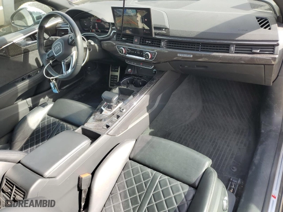 2023 Audi S5 Cabriolet Premium Plus with VIN WAUW4GF54PN000605, listed as a Copart auction lot 50257325 with 15,299 mi miles and Salvage Title. Bid and sale history available at carsss.com. Image 8.