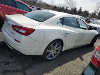 2016 Maserati Quattroporte S with VIN ZAM56RPA8G1170498, listed as a Copart auction lot 48034924 with 104,960 mi miles and Salvage Title. Bid and sale history available at carsss.com. Image 3.