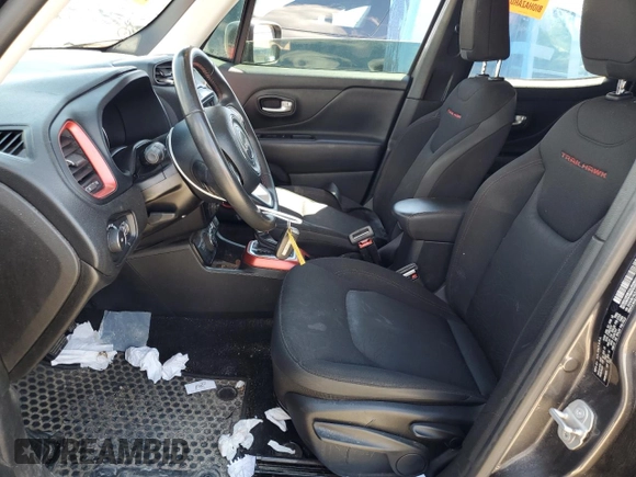 2020 Jeep Renegade Trailhawk with VIN ZACNJBC16LPL73087, listed as a Copart auction lot 55808455 with 83,526 mi miles and Non repairable. Bid and sale history available at DreamBid. Image 7.