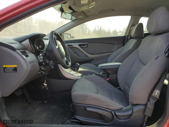 2013 Hyundai Elantra Coupe GS PZEV with VIN KMHDH6AEXDU015266, listed as a Copart auction lot 47677875 with 0 mi miles and Clean Title. Bid and sale history available at carsss.com. Image 7.