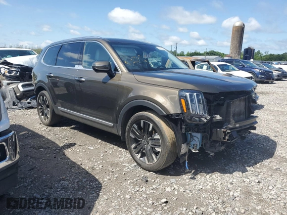 2023 Kia Telluride SX Prestige with VIN 5XYP5DGC5PG387088, listed as a Copart auction lot 60807605 with 70,674 mi miles and Salvage title. Bid and sale history available at DreamBid. Image 4.