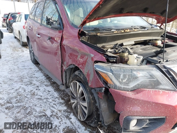 2017 Nissan Pathfinder SV with VIN 5N1DR2MMXHC904184, listed as a IAAI auction lot 41369202 with 85,427 mi miles. Bid and sale history available at carsss.com. Image 6.
