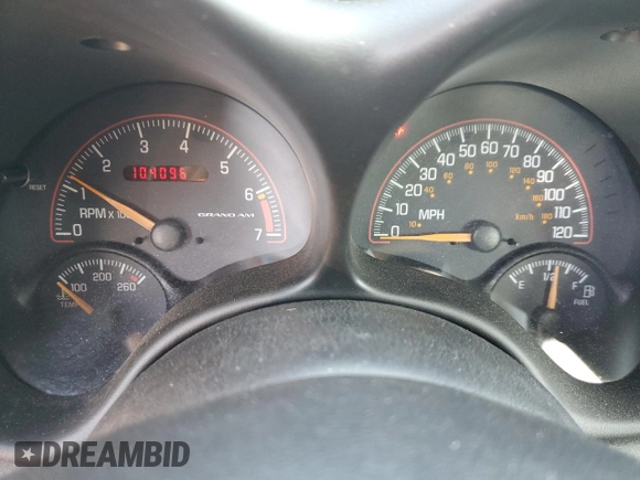2004 Pontiac Grand Am SE1 with VIN 1G2NF52E24M655077, listed as a Copart auction lot 46259385 with 104,096 mi miles and Salvage Title. Bid and sale history available at carsss.com. Image 9.