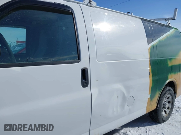 2010 Chevrolet Express Cargo Van with VIN 1GCUGADX0A1182689, listed as a IAAI auction lot 41554281 with 107,929 mi miles. Bid and sale history available at carsss.com. Image 14.