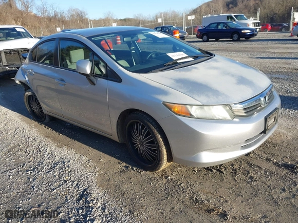 2012 Honda Civic Sdn LX with VIN 2HGFB2F57CH319433, listed as a IAAI auction lot 41536201 with 135,514 mi miles. Bid and sale history available at carsss.com. Image 1.