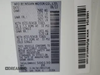 2014 Infiniti QX60 with VIN 5N1AL0MMXEC500130, listed as a Copart auction lot 49145145 with 139,301 mi miles and Salvage title. Bid and sale history available at DreamBid. Image 13.