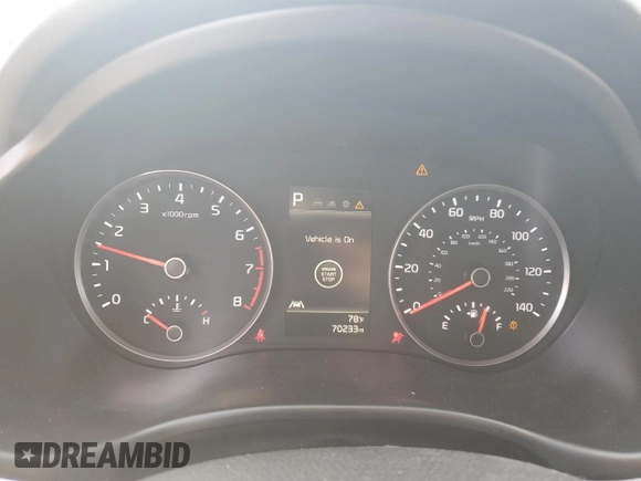 2021 Kia Rio S with VIN 3KPA25AD6ME385851, listed as a Copart auction lot 72138814 with 70,233 mi miles and Salvage Title. Bid and sale history available at DreamBid. Image 9.