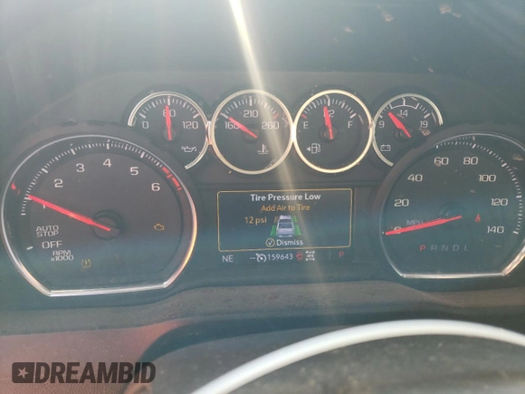 2020 Chevrolet Silverado 1500 LT with VIN 3GCUYDED0LG157850, listed as a Copart auction lot 47011635 with 159,643 mi miles and Salvage Title. Bid and sale history available at DreamBid. Image 9.