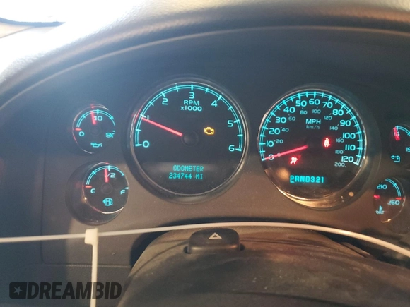 2007 Chevrolet Tahoe LTZ with VIN 1GNFK13007J313566, listed as a Copart auction lot 52498975 with 234,744 mi miles and Salvage title. Bid and sale history available at DreamBid. Image 9.